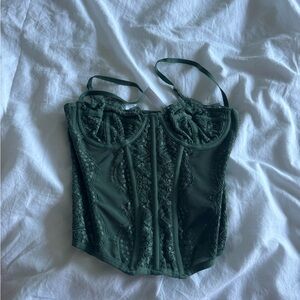 urban outfitters green corset